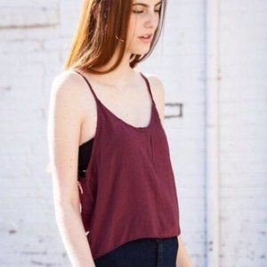 BRANDY MELVILLE - One Size Maroon Loose Tank